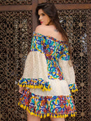 Vestido Boho com Mangas Longas