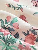 SHEIN MOD Vestido Feminino Floral Off Shoulder Com Decoração De Laço