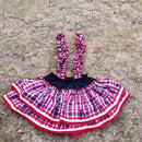 Saia Com Suspensório Quadrilha, Festa Junina ADULTO P , M e G