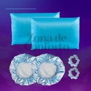 SilkSmooth™ - Kit Anti Frizz de Luxo - 2 Fronhas + 2 Toucas + 2 Xuxinhas de Cetim