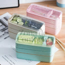 NutriBox™ – Marmita com 3 Compartimentos e Talheres (900ml)