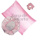 SilkSmooth™ - Kit Anti Frizz de Luxo - Fronha + Touca + Xuxinha de Cetim