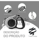 FlexiWalk™ – Guia Retrátil 3/5 Metros com Trava para Pets