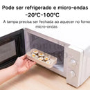 NutriBox™ – Marmita com 3 Compartimentos e Talheres (900ml)