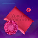 SilkSmooth™ - Kit Anti Frizz de Luxo - Fronha + Touca + Xuxinha de Cetim