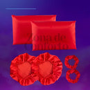 SilkSmooth™ - Kit Anti Frizz de Luxo - 2 Fronhas + 2 Toucas + 2 Xuxinhas de Cetim