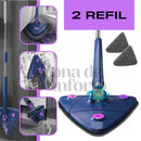 CleanMaster™ – Esfregão Triangular Giratório 360° com Cabo Longo