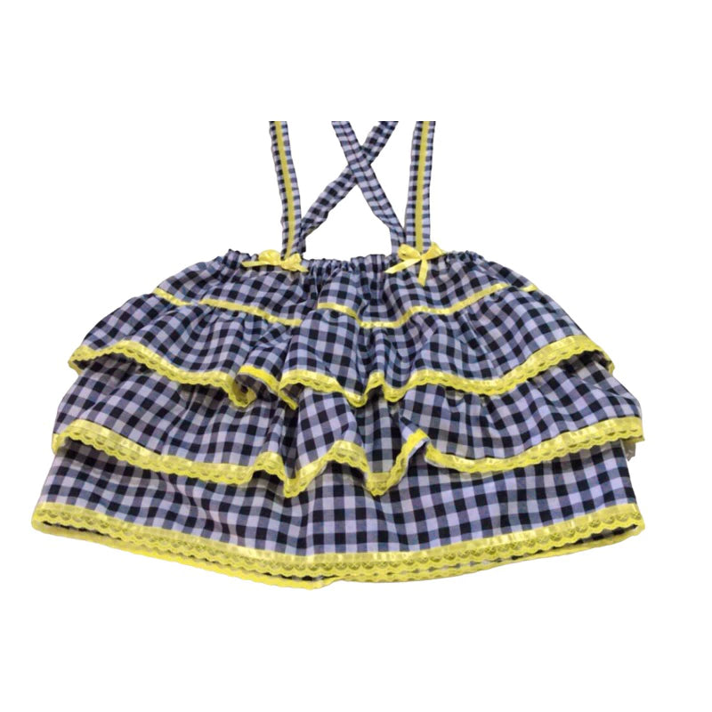 Vestido Adulto Festa Junina Jardineira Caipira Xadrez Envio Imediato