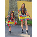 Vestidos Junino de caipira adulto quadriculado preto 0034A