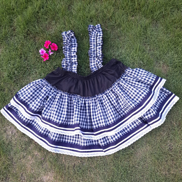 Saia Com Suspensório Quadrilha, Festa Junina ADULTO P , M e G