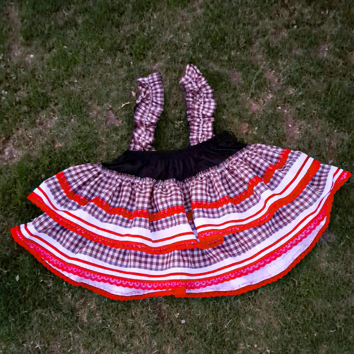 Saia Com Suspensório Quadrilha, Festa Junina ADULTO P , M e G