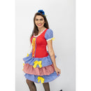 Vestido Adulto  Feminino de  Caipira Quadriculado  Junino Vermelho Com Azul envio já