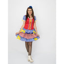 Vestido Adulto  Feminino de  Caipira Quadriculado  Junino Vermelho Com Azul envio já