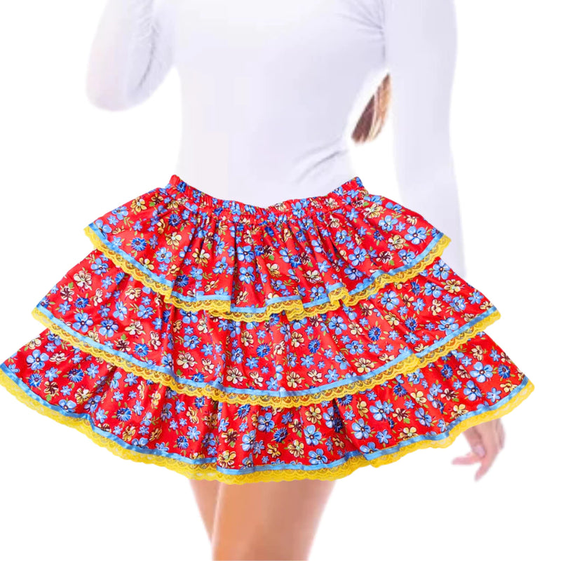 Saia Festa Junina Adulto e Infantil Quadrilha Caipira P ao GG