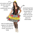 Vestidos Junino de caipira adulto quadriculado preto 0034A