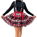 Saia Rodada Curta Caipira Festa Junina Quadrilha Arraiá São João Adulta Enfeite de Cabelo Chapéu Caipira Palha