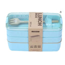 NutriBox™ – Marmita com 3 Compartimentos e Talheres (900ml)