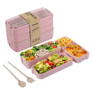 NutriBox™ – Marmita com 3 Compartimentos e Talheres (900ml)