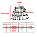 Saia Festa Junina Adulto e Infantil Quadrilha Caipira P ao GG