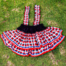 Saia Com Suspensório Quadrilha, Festa Junina ADULTO P , M e G
