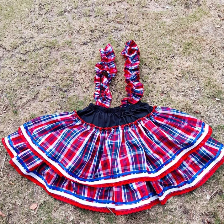 Saia Com Suspensório Quadrilha, Festa Junina ADULTO P , M e G
